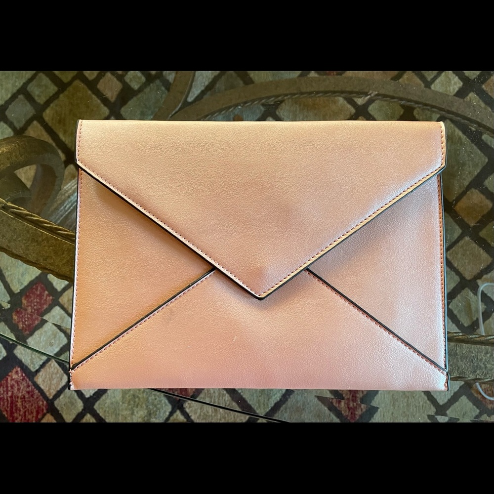 New Lulu Dharma Vegan Leather pearl envelop clutch. SOLD OUT!